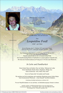 Leopoldine Foidl